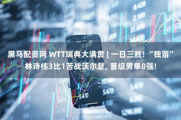 黑马配资网 WTT瑞典大满贯 | 一日三胜! “独苗”林诗栋3比1苦战沃尔瑟, 晋级男单8强!
